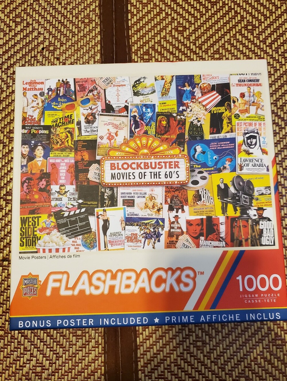 NEW Flashbacks "Blockbuster Movies of the 60's" 1000-piece Jigsaw Puzzle